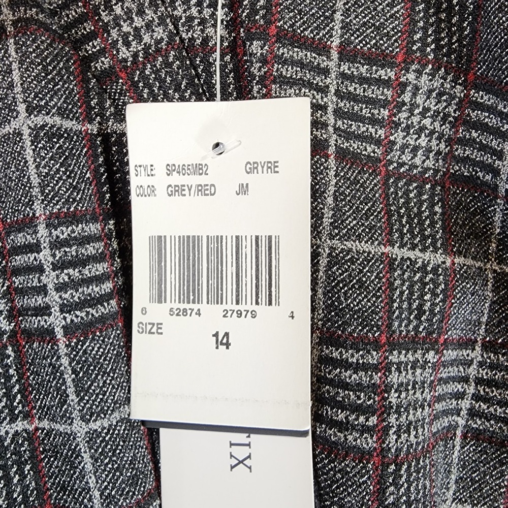 KUT From The Kloth FAB AB Pants Womens 14 Black Red Plaid‎ Hi Rise Skinny NWT - Picture 12 of 12